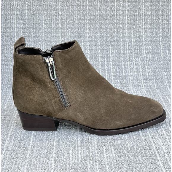 AQUATALIA Fantina Waterproof Suede Ankle Boots Olive Green Women's Size 6 US - Picture 3 of 12